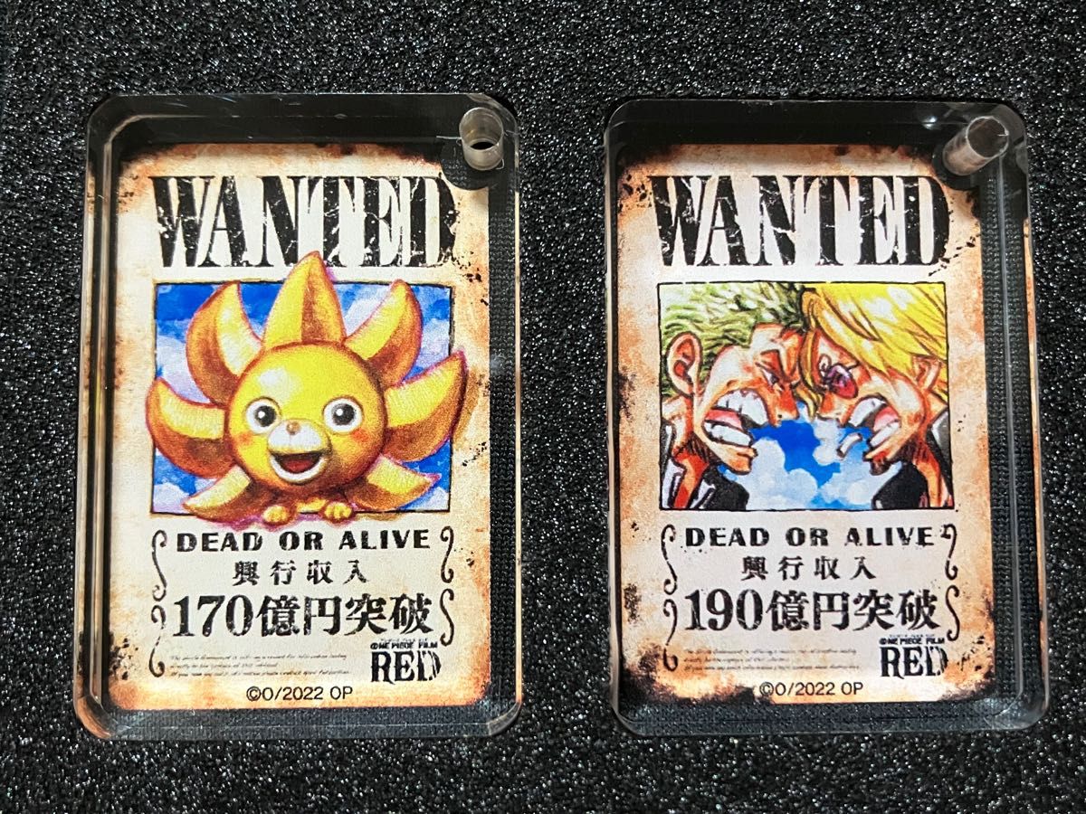 新品 ONEPIECEワンピース　FILM　RED　 アクリルタイル サニー　ゾロ  2点セット　記念手配書　フィルムレッド