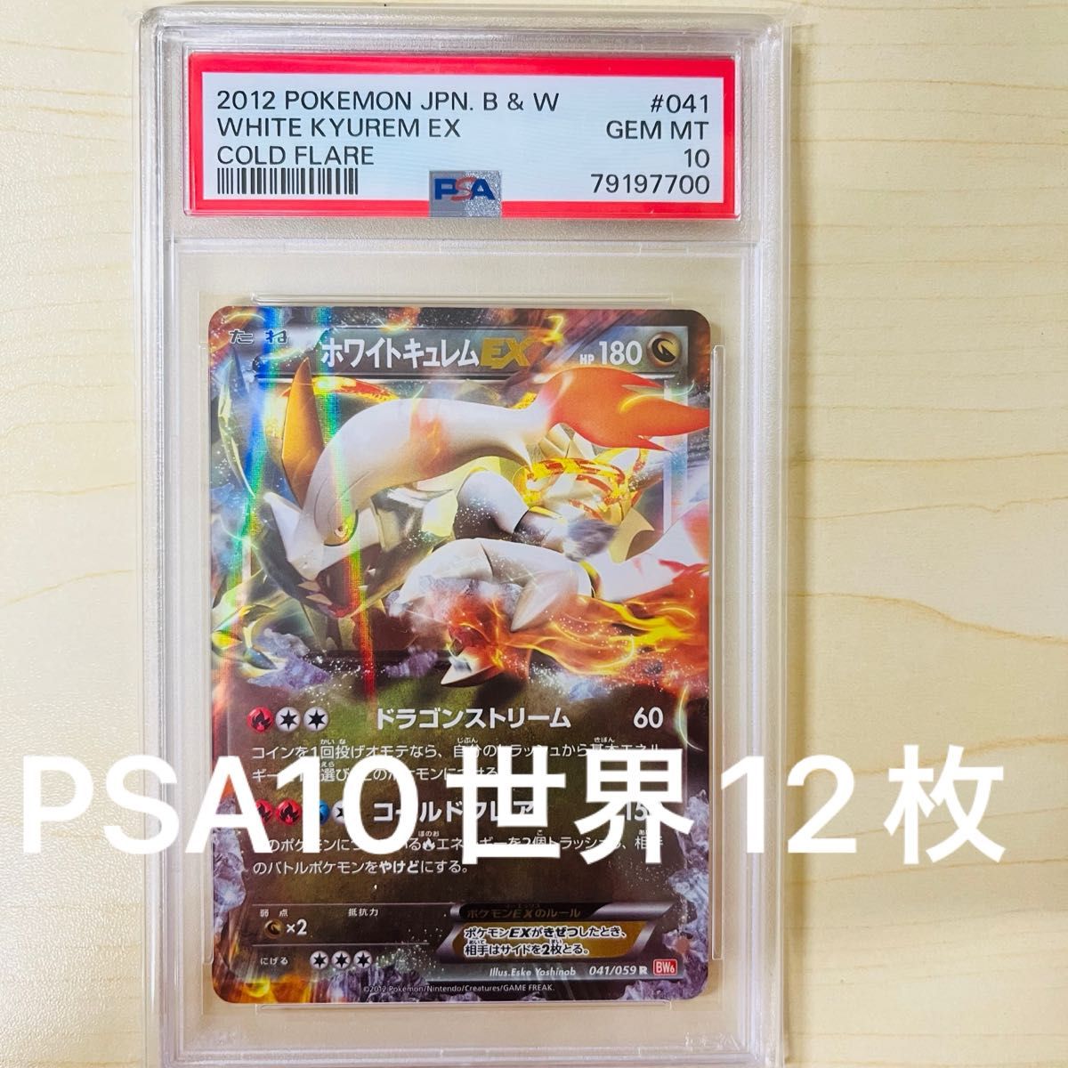 PSA10 世界12枚 ポケモンカード ホワイトキュレム EX R BW6 PSA正規鑑定品