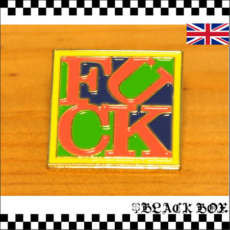 英国 インポート Pins Badge ピンズ ピンバッジ 画鋲 FUCK ファック ROCK ロック PUNK パンク イギリス UK GB ライダース 革ジャン 540の画像1