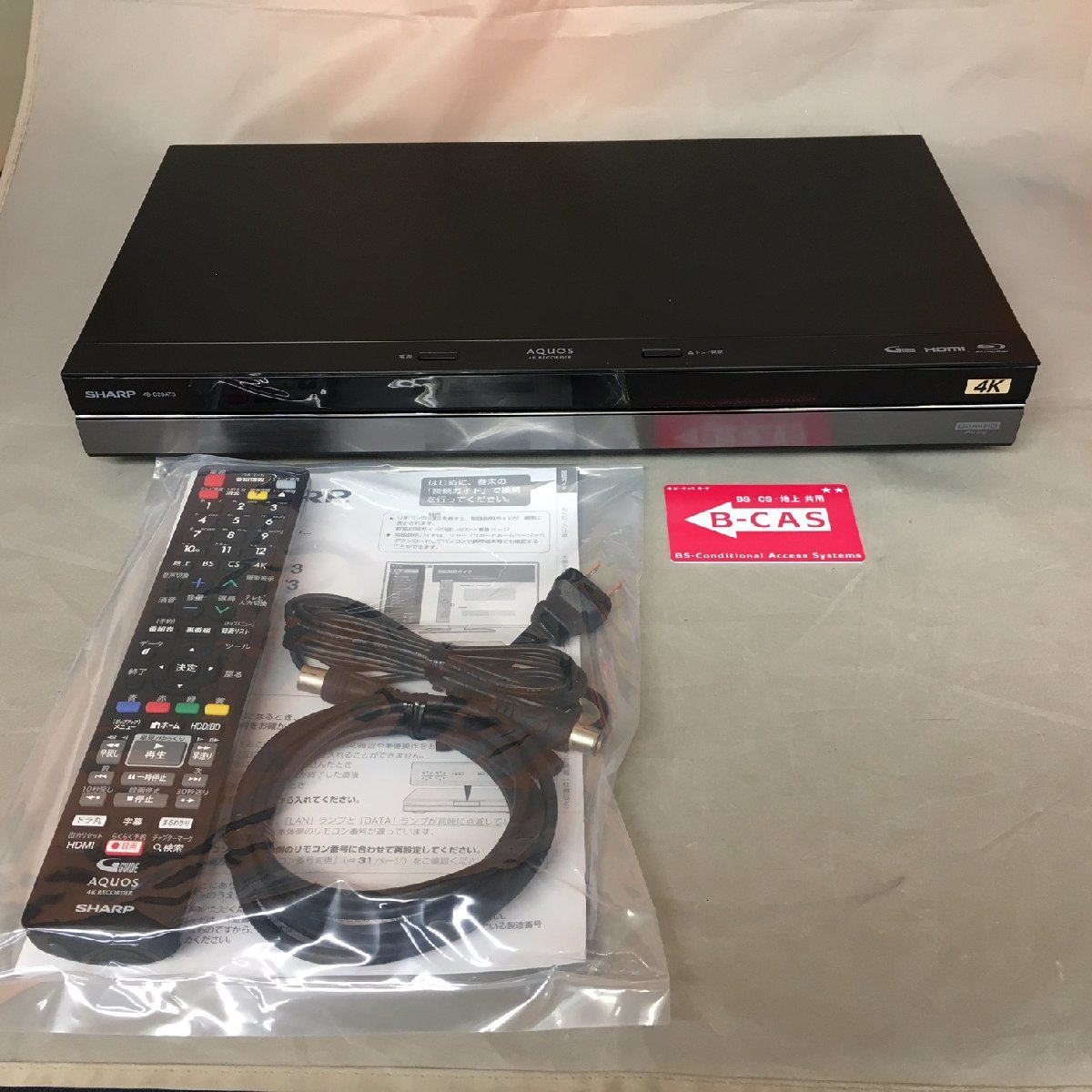 新商品 中古品BSHARPシャープ AQUOS 4K レコーダー 4B