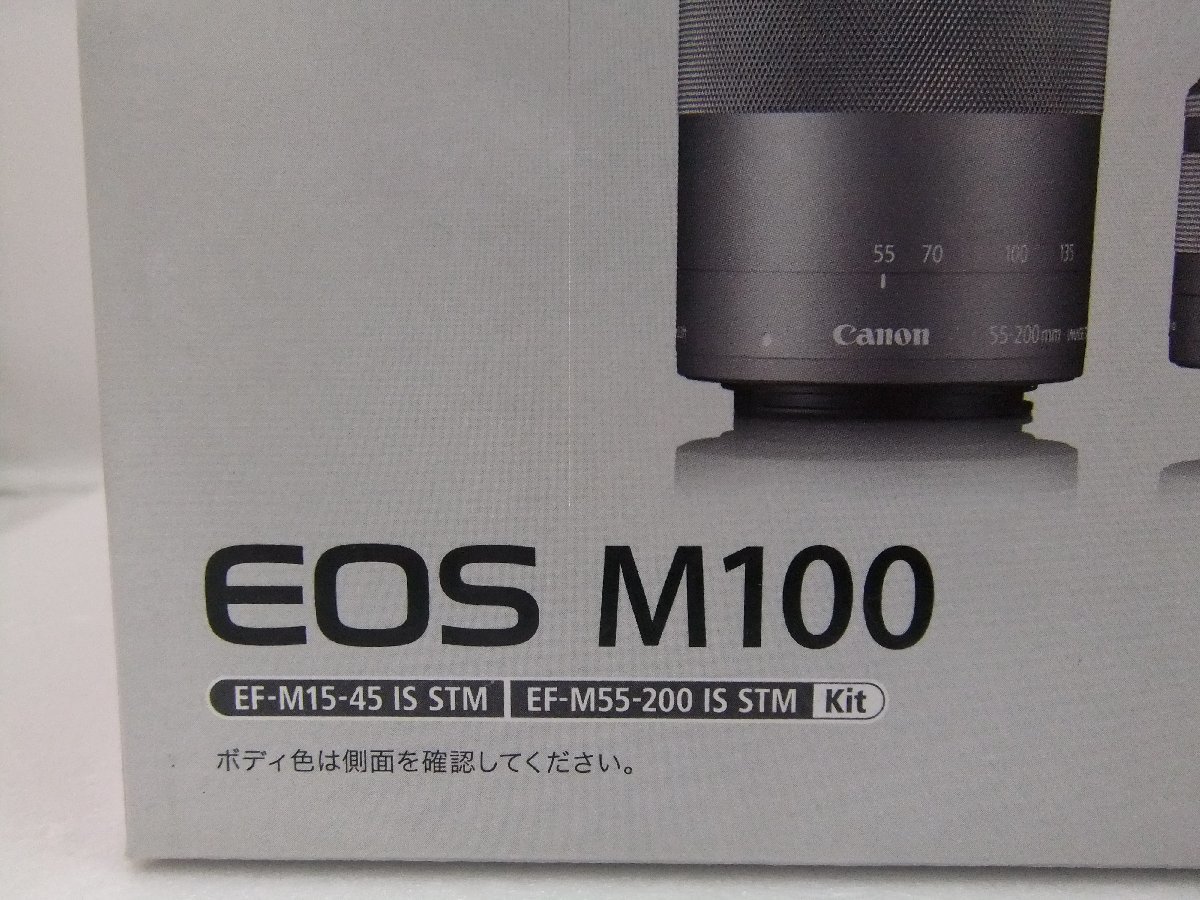 おすすめ】 【未使用品】Canon EOS M100（BK) ダブルレンズキット