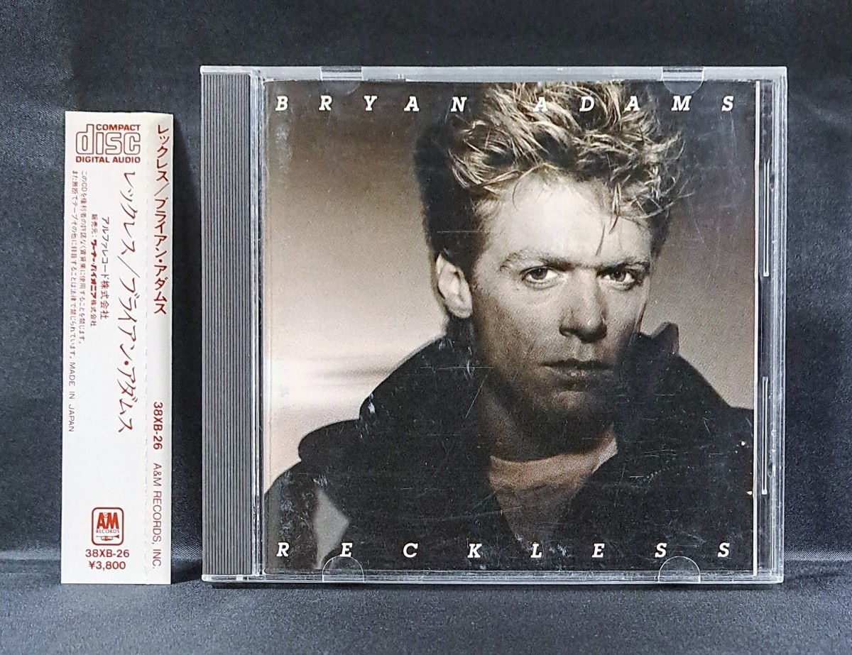 【38XB-26/L型帯付】ブライアン・アダムス/レックレス　税表記なし 3800円　初期規格盤　Bryan Adams/Reckless_画像1