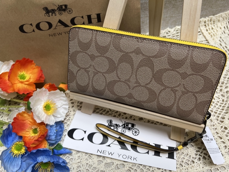 コーチ COACH 長財布 財布 シグネチャー アコーディオン ラウンド