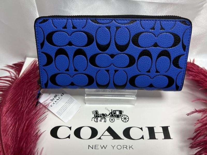 コーチ COACH 長財布 財布 シグネチャー アコーディオンウォレット ラウンドファスナー レディース メンズ プレゼント 新品CA298 A081_画像1