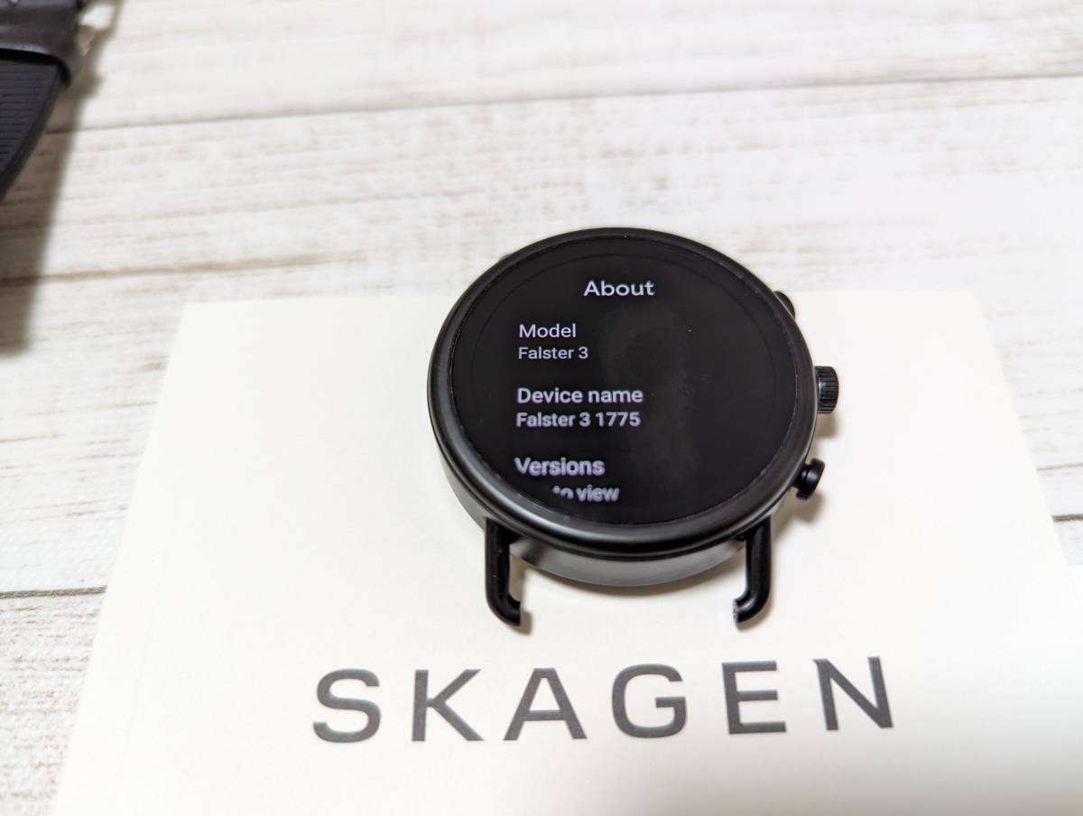 良質 WearOS スマートウォッチHR ブラックレザー FALSTER 3 スマート