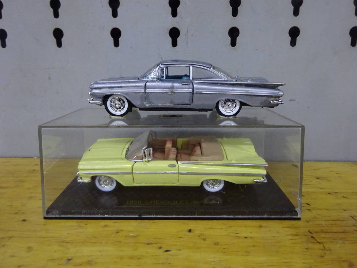 ROAD CHAMPS CHEVY IMPALA インパラ コンバーチブル＆クーペ 1959y 2台セット 廃盤 当時物 激レア 絶版 CHEVY IMPALA CONVERTIBLE_画像1