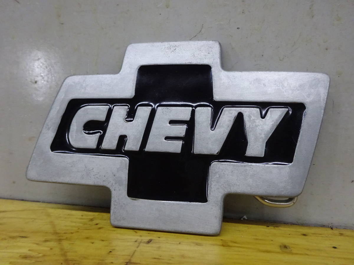 Chevy BUCKLE バックル シボレー ボウタイ 希少 廃盤 当時物 激レア 絶版♪_画像3