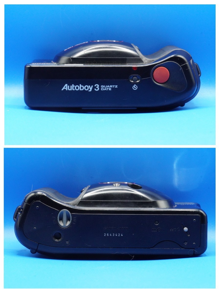 キヤノン コンパクトフィルムカメラ オートボーイ3 クオーツデート(CANON AutoBoy 3 QUARTZ DATE)動作確認済品 未使用未開封電池2CR5付属_画像5