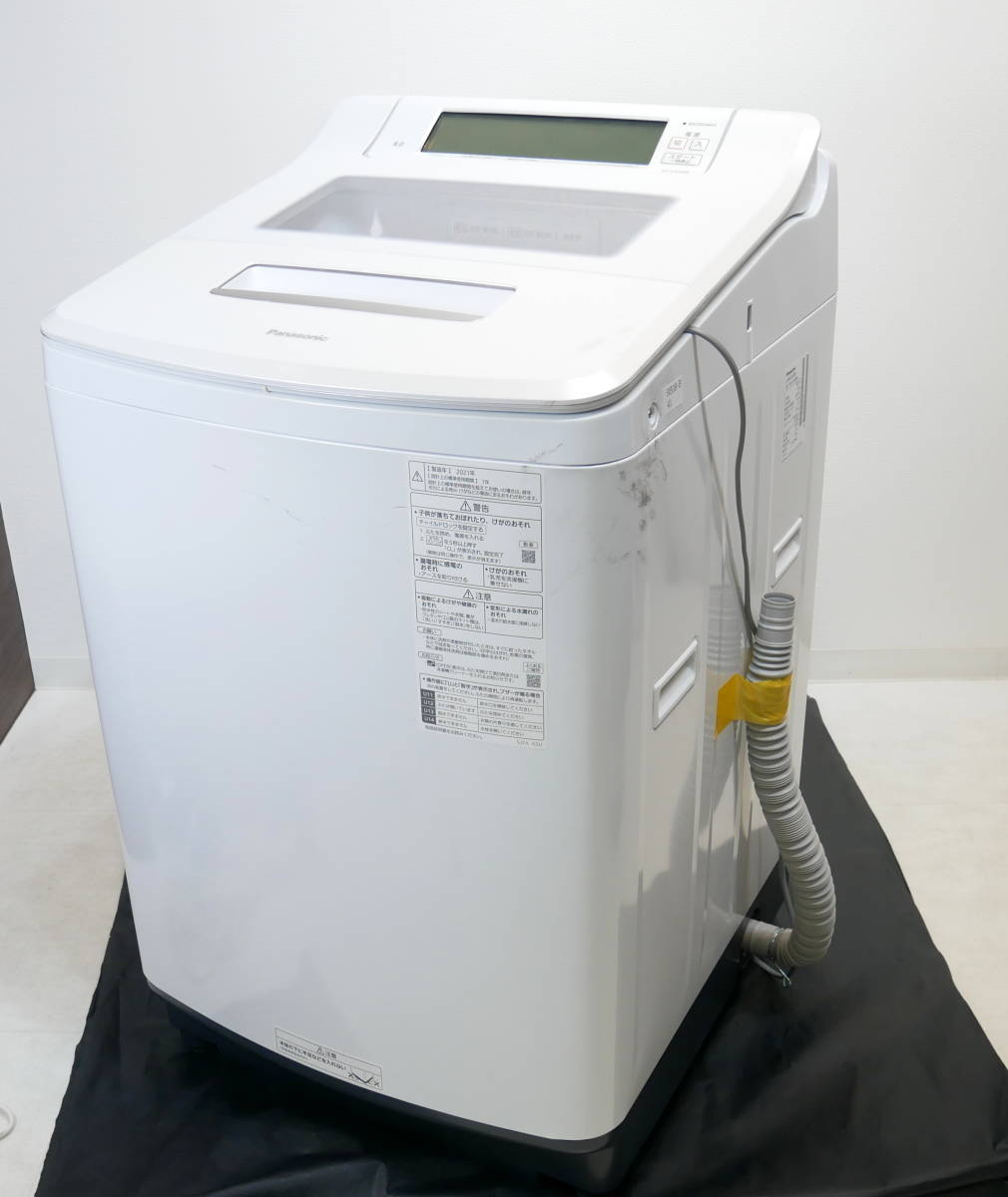 引取歓迎 東大阪(R508-B41)2021年製 パナソニック/Panasonic 8kg 全自動洗濯機 NA-SJFA808 泡洗浄＆パワフル立体水流 ふろ水_画像1