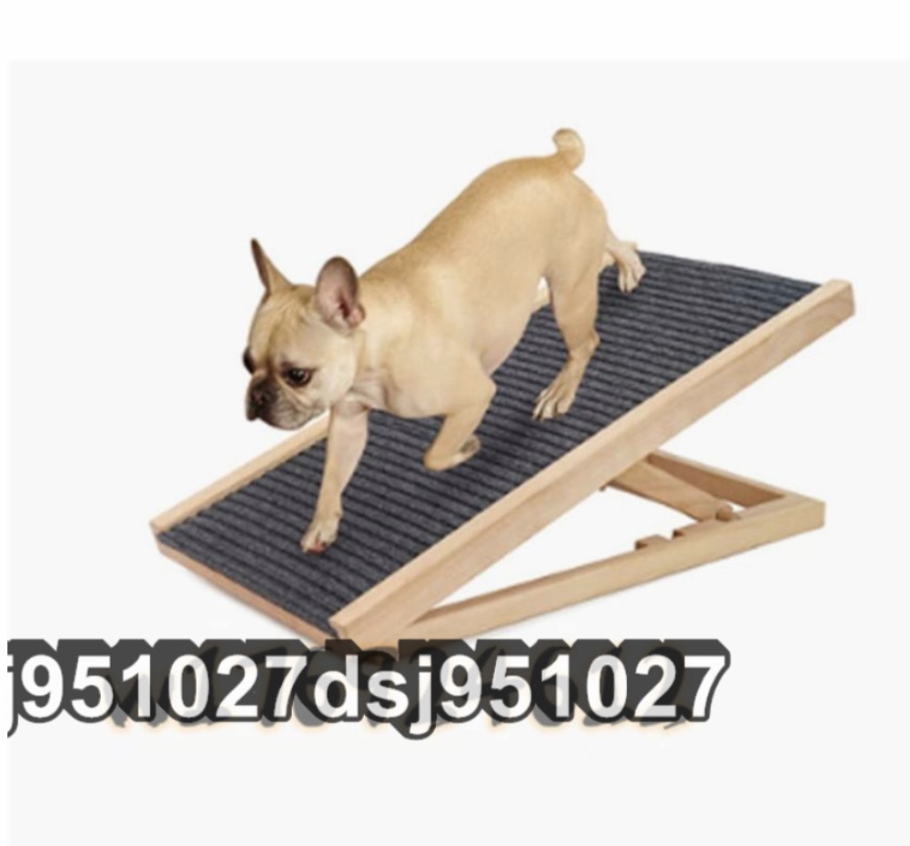  pet. stair dog. step pet slope adjustment possible wooden pet stair portable folding type. dog. safety slope 