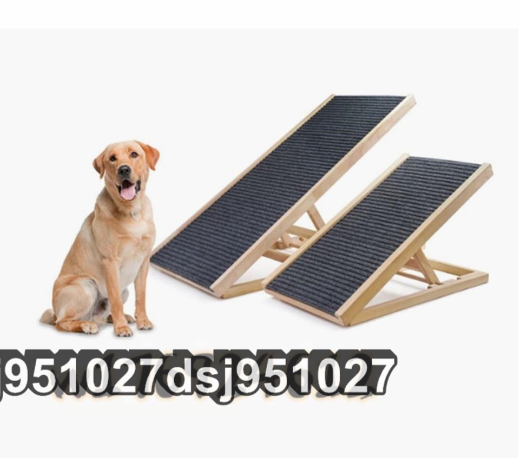  pet. stair dog. step pet slope adjustment possible wooden pet stair portable folding type. dog. safety slope 