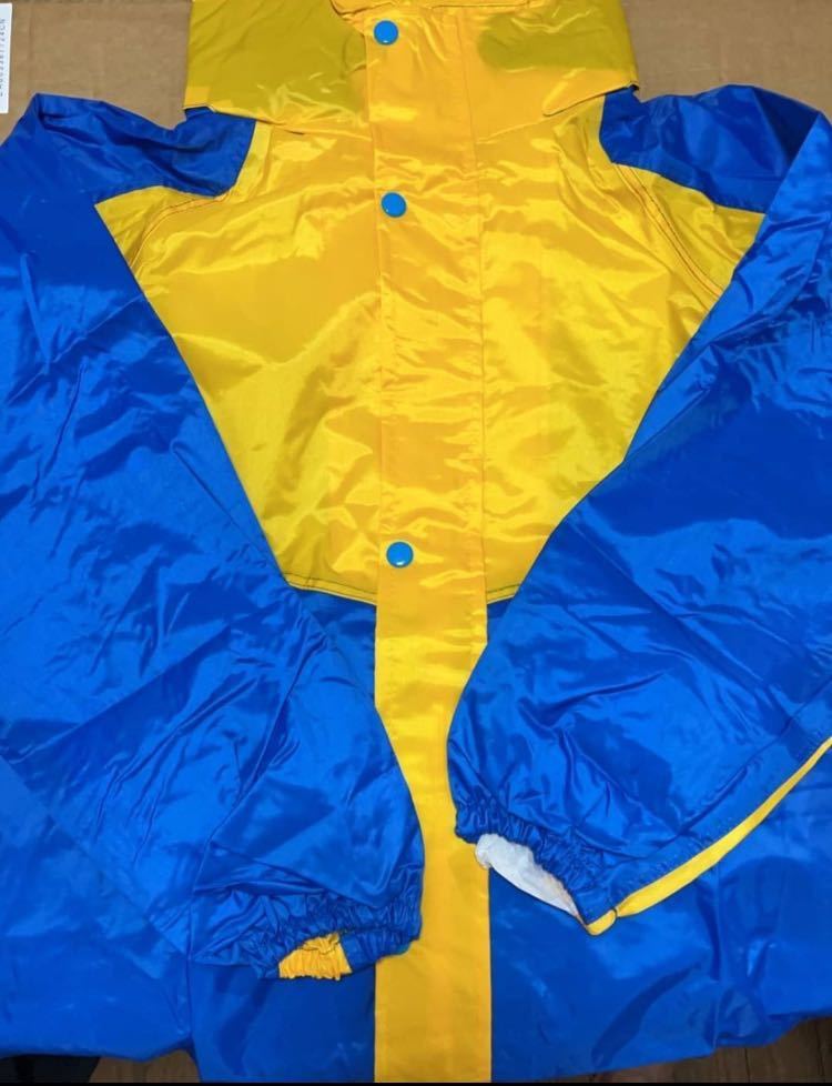 *160cm* raincoat separate Kids for rainwear man and woman use top and bottom set with visor . hood bai color blue yellow compact going to school 