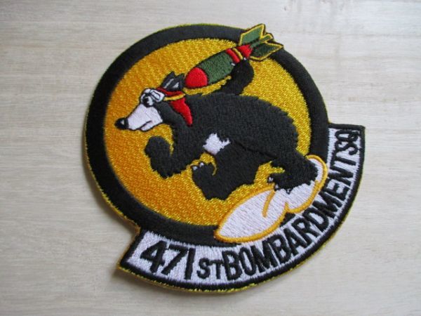 【送料無料】アメリカ陸軍航空軍471ST BOMBARDMENT SQパッチ ワッペン/patchボンビーベアBomby Bear ARMY AIR FORCE米陸空軍USAAF米軍 M32_画像2