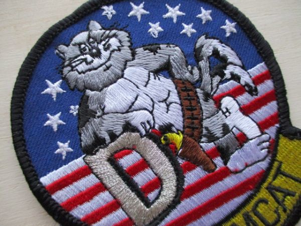 【送料無料】アメリカ海軍トムキャットTOMCATパッチD PLANEワッペン/F-14戦闘機patchトップガンTOM CAT攻撃戦隊USN米軍NAVY M18_画像4