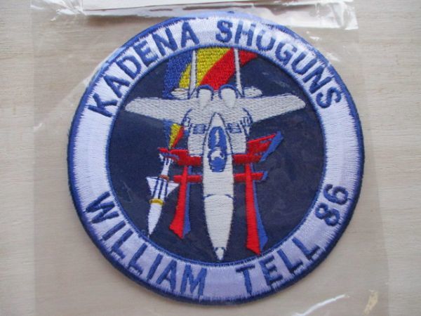 【送料無料】アメリカ空軍KADENA SHOGUNS WILLIAM TELL 86パッチ嘉手納ワッペン/1986patchエアフォースAIR FORCE米空軍USAF米軍F-15 M17_画像2