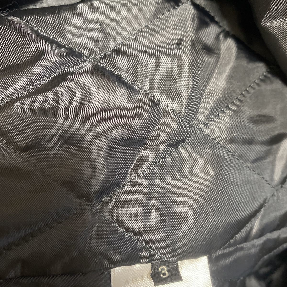 3690☆ MELROSE メルローズ トップス アウター ロングコート 中綿コート レディース 3 ブラック カジュアルの画像3