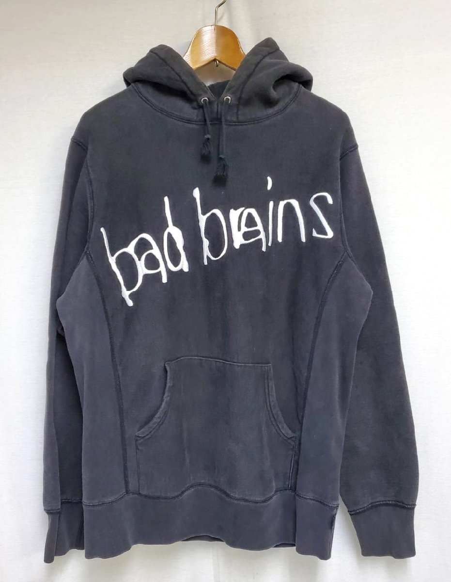 ▽Supreme×Bad Brains パーカー Mサイズ 黒 ボックスロゴ メンズ シュプリーム×バッドブレインズ 中古▽008363_画像2