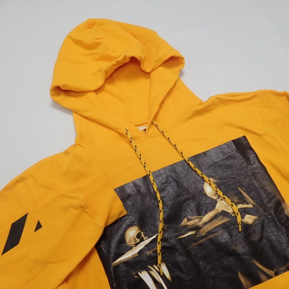 新品本物 ☆Off-White/オフホワイト メンズL/オレンジ/コットン100