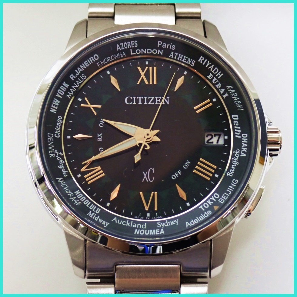 最初の ☆美品 CITIZEN/シチズン 電波ソーラー腕時計/エコドライブ