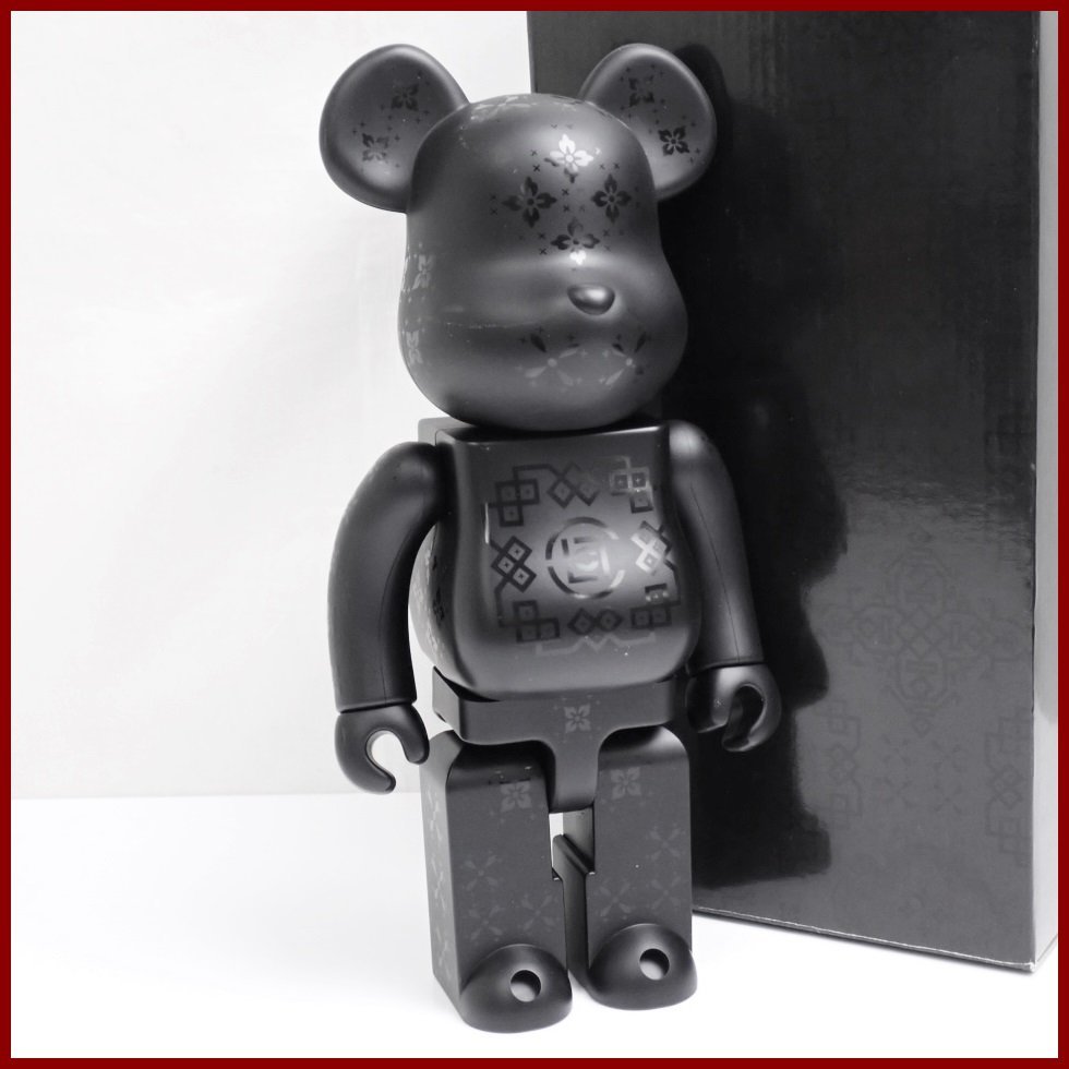 □MEDICOM TOY/メディコムトイ BE@RBRICK/ベアブリック × CLOT Silk 400％/ブラック/外箱付/キャラクタードール/フィギュア&1263700175_画像1