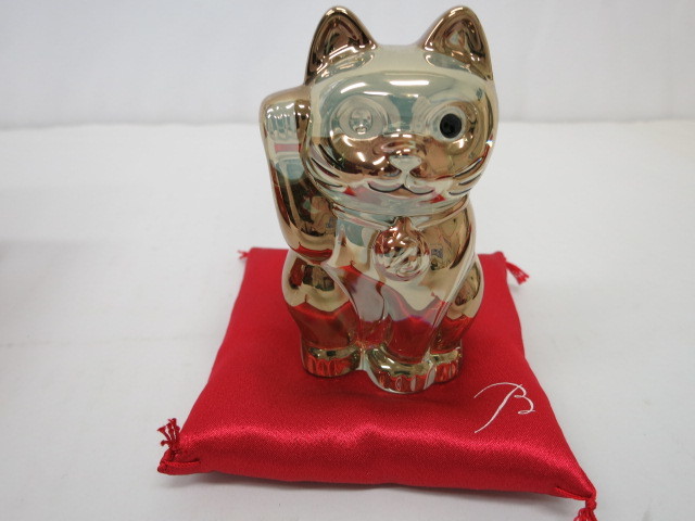 定番の中古商品 バカラ 金 招き猫B 1体 トヒウ 東さ5-0826☆1F 置物