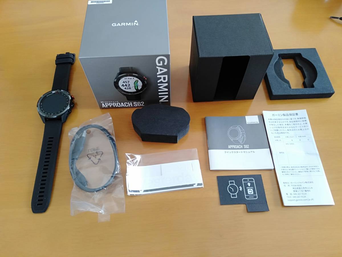 GARMIN ガーミン APPROACH S62（ブラック）GPSゴルフウォッチ 中古 美