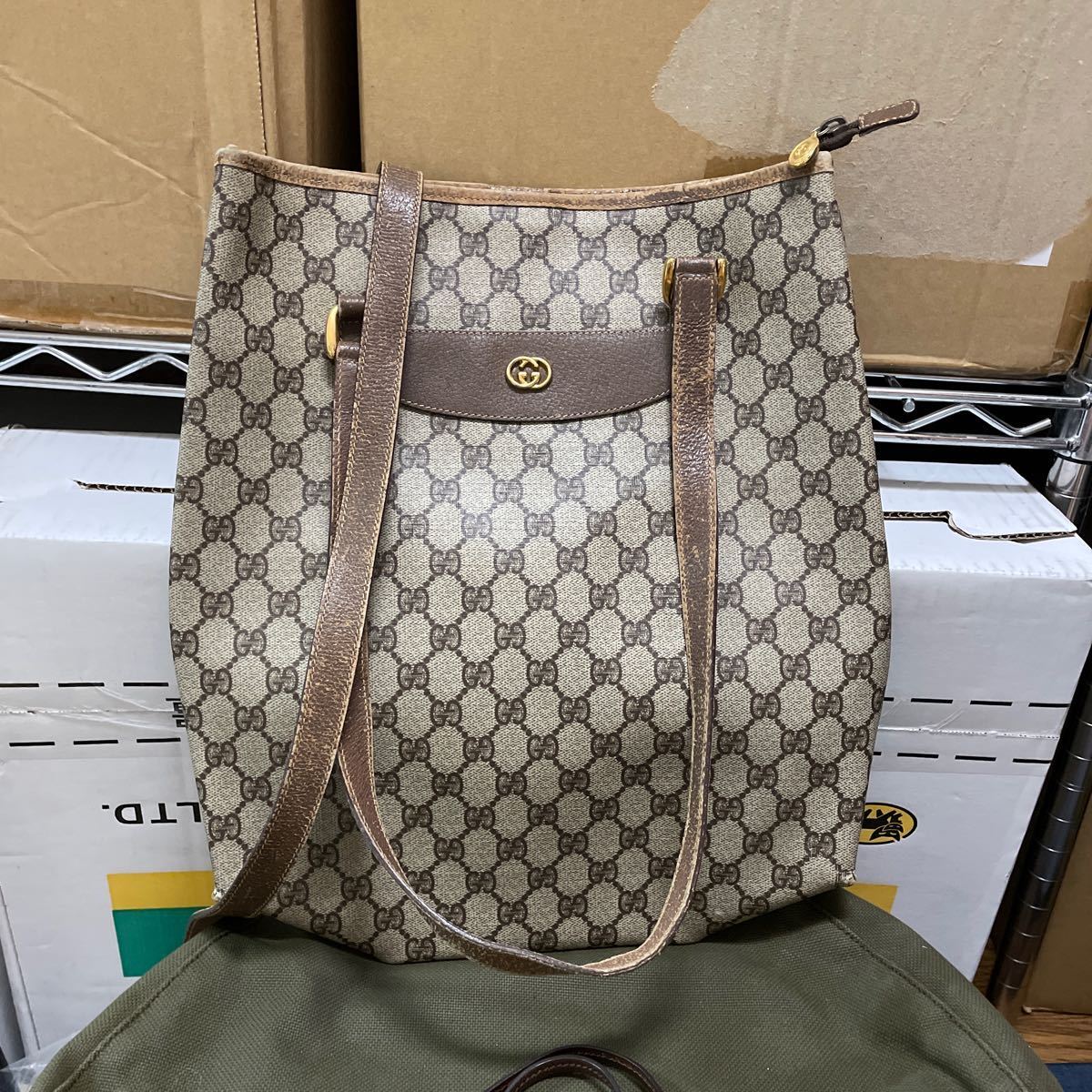 1000円から まとめ大量!!no69 GUCCI オールドグッチ シェリーライン トートバッグ ブランドバッグ ショルダーバッグ _画像5