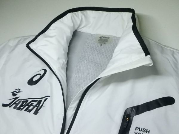 水泳 日本代表 JASF アシックス 中綿 ウォーマージャケット XL