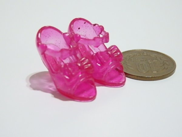 *0315* Licca-chan small articles shoes shoes heel pink lame clear Heart * miniature doll 