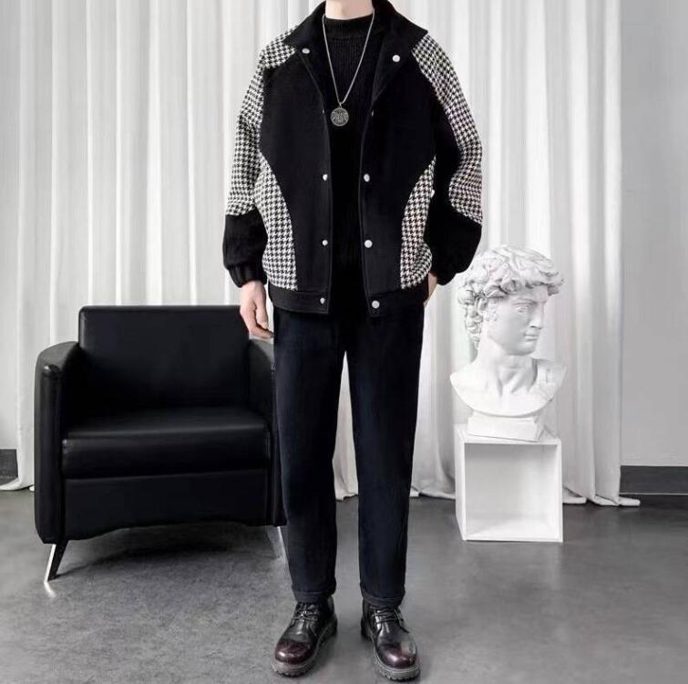 新品　メンズ ラシャコート ジャケット 厚手 アウター トップス 大きいサイズ 韓国風 長袖 秋冬 ゆったり カジュアル 2色M-4XL_画像5