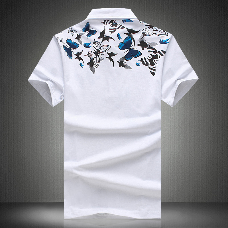 新品　2色 メンズポロシャツ 半袖 ゴルフウェア Tシャツ カジュアルシャツ ゴルフ プリント 夏物 大きいサイズ 吸汗 おしゃれ M-6XL_画像2