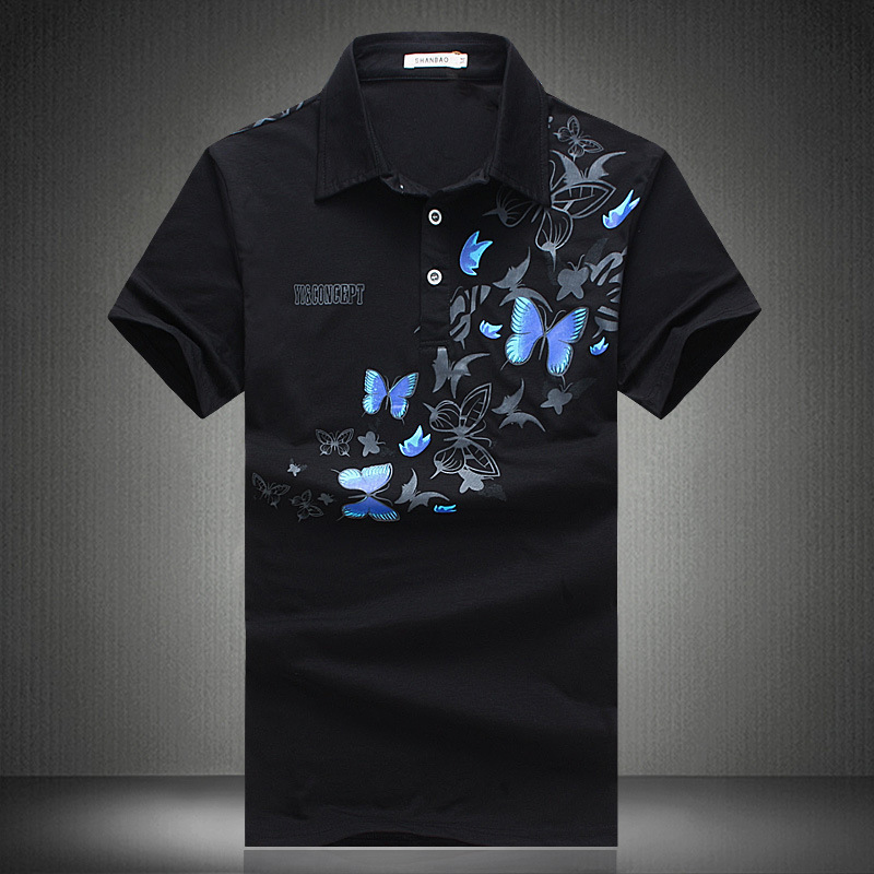 新品　2色 メンズポロシャツ 半袖 ゴルフウェア Tシャツ カジュアルシャツ ゴルフ プリント 夏物 大きいサイズ 吸汗 おしゃれ M-6XL_画像3