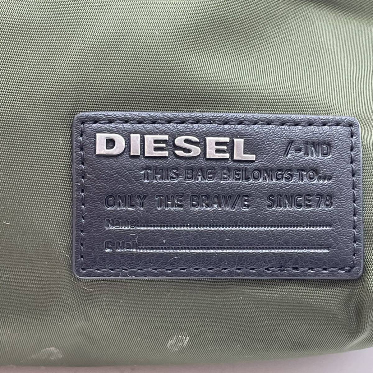 【BN1751】DIESEL ディーゼル ボディバッグ ウエストバッグ ショルダーバッグ ダークグリーン ナイロン_画像3