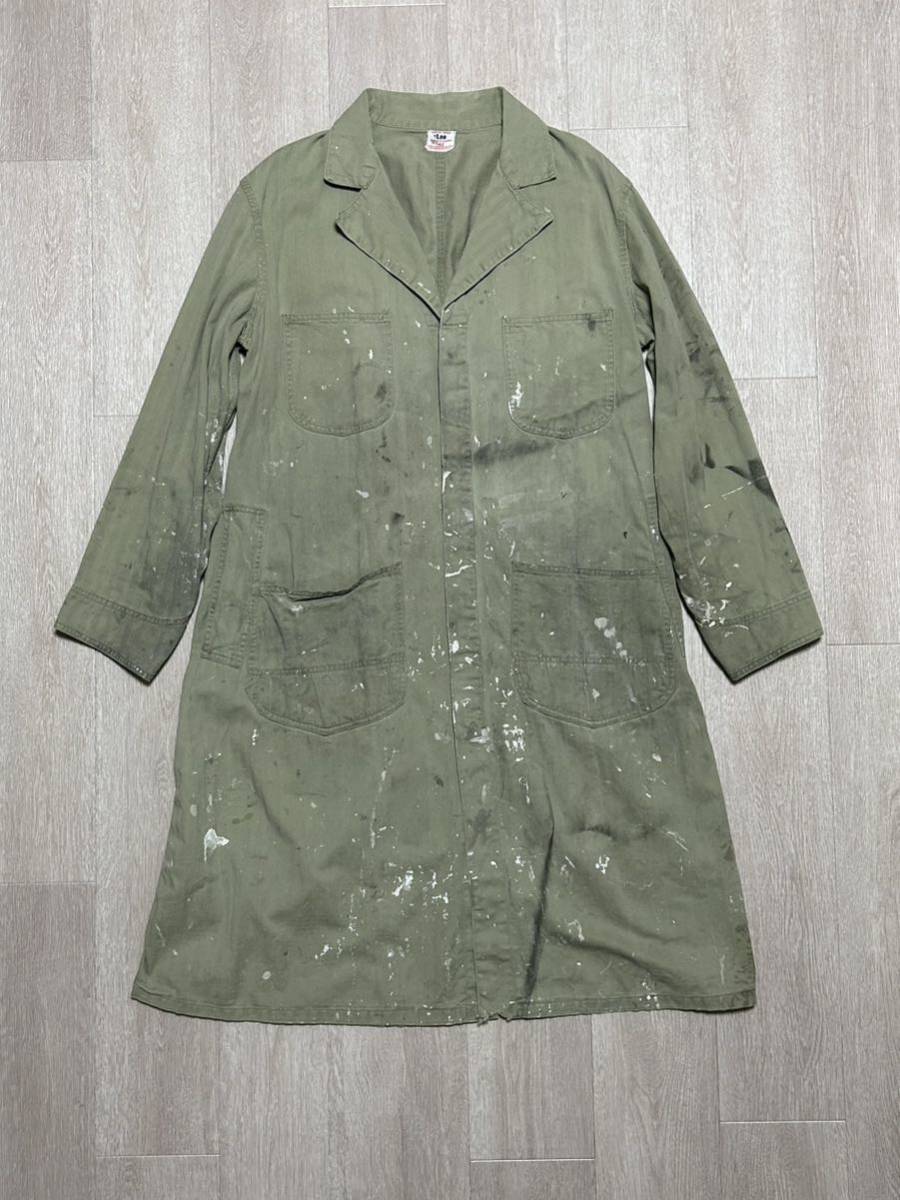 Lee 40s ショップコート ヘリンボーン vintage リー ワーク Lee 40s ショップコート ヘリンボーン vintage リー ワーク
