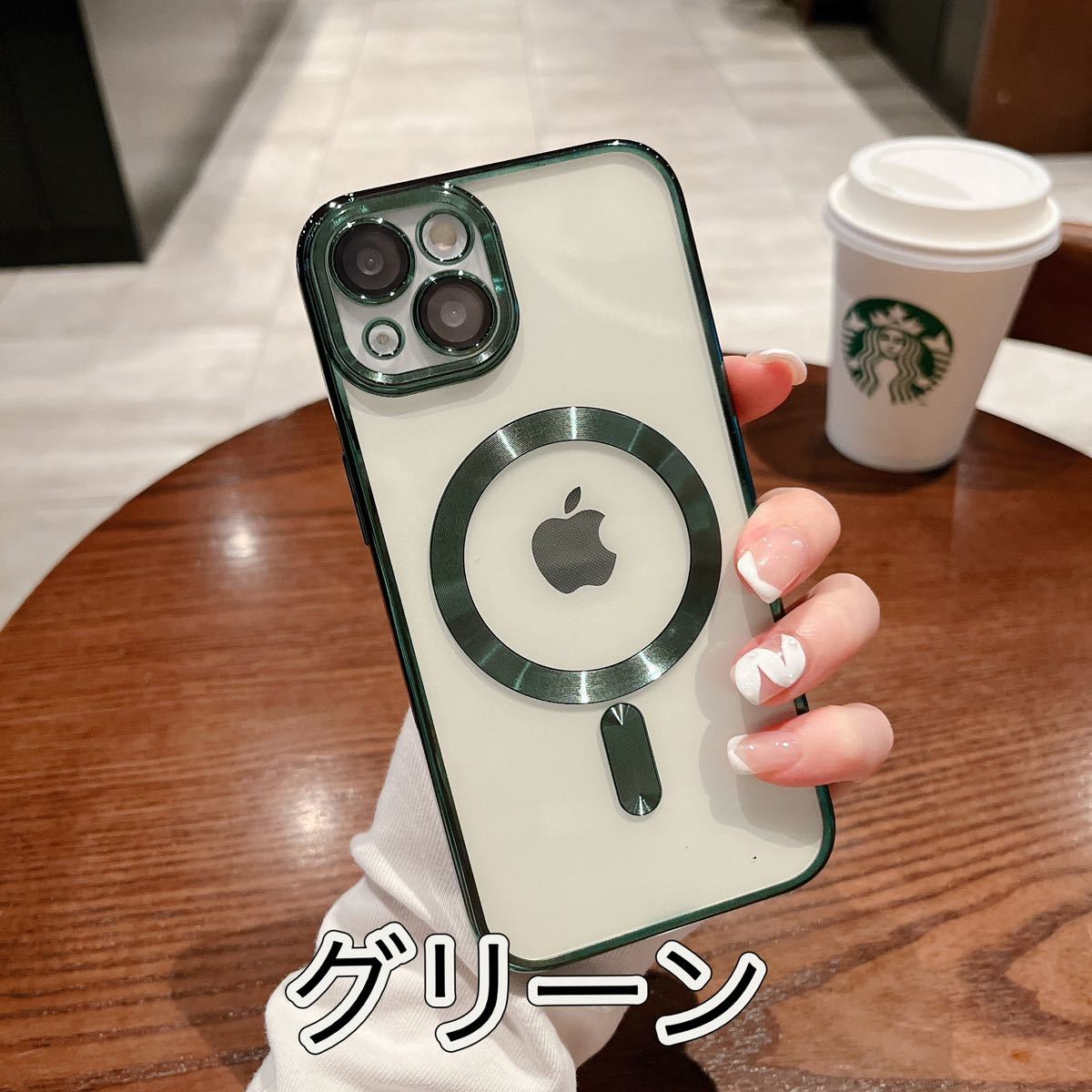 iPhone15 plusソフトケース 透明 MagSafe対応レンズカバー付_画像6