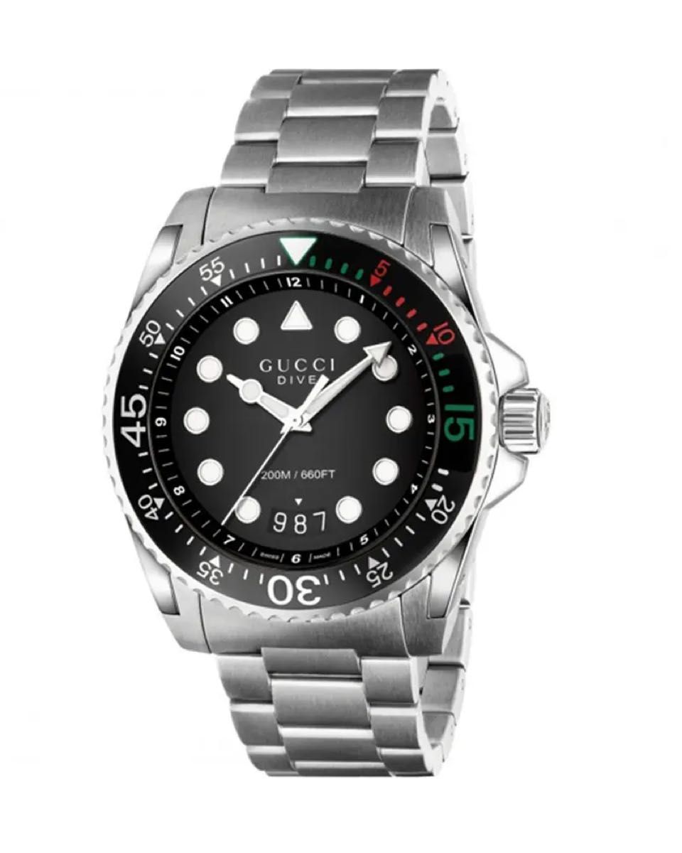 GUCCI YA136208 Swiss Dive ダイブ ブラック  腕時計　ダイバーズウォッチ　グッチ　メンズ