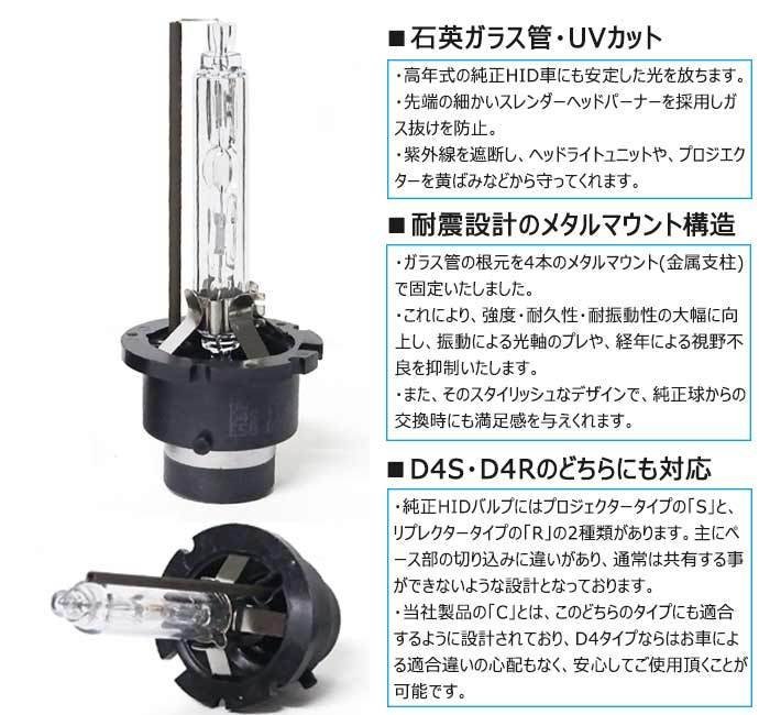 HID バルブ D4S 車用ヘッドライト D4C汎用 純正交換 D4S D4C D4R 車検 対応 4300K 6000K 8000K 選択 55w 12V 2個入☆カラー/3色選択/1点_画像3