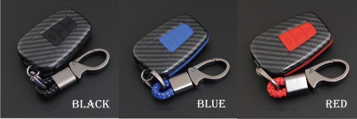  Toyota car carbon style smart key case new model Crown 3 button type TYPE6 key holder attaching black / storage present [ mail service postage 200 jpy ]