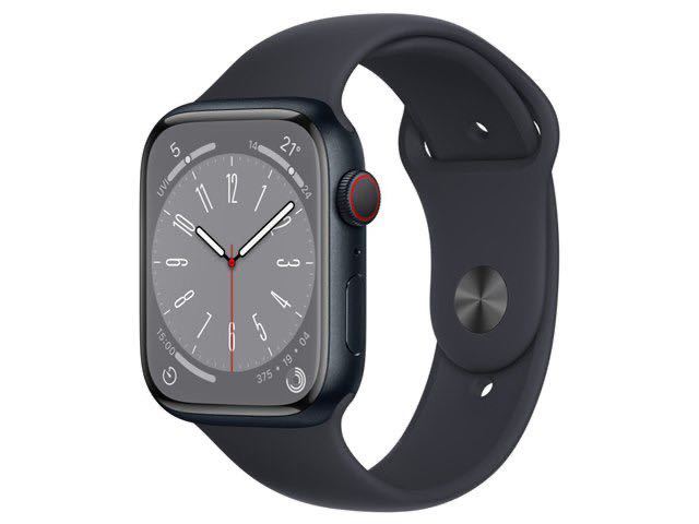 【未開封品】 Apple Watch Series 8 GPS+Cellularモデル 45mm MNK43J/A アップルウォッチ ミッドナイト スポーツバンド A2775