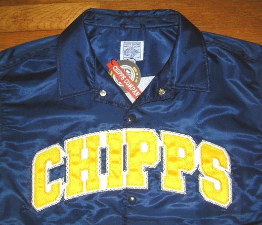 新品 CHIPPS COMPANY チップスカンパニー 肉厚 ナイロンサテン生地 レタード コーチジャケット スタジャン (XXLサイズ) 紺 ホットロッド_画像5