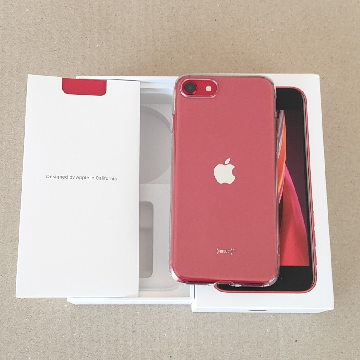 〓超美品 Apple iPhone SE2 64GB RED SIMフリー 〓ガラスフィルム TPU