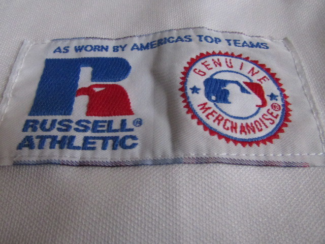 Lサイズ 当時物 ヴィンテージ ラッセル社製 MLB LA Dodgers ロサンゼルス ドジャース ユニフォーム ロゴ刺繍 背番号無し RUSSELL_画像7