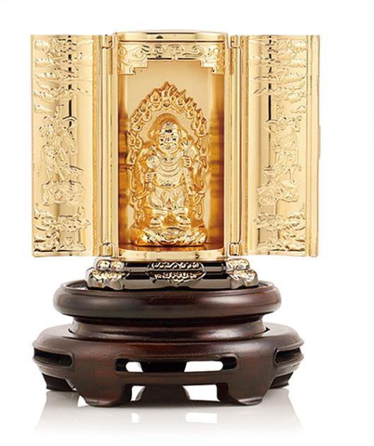 仏教美術　大黒天仏像　唐密真言宗 金メッキ　仏像　　置物　真鍮　金