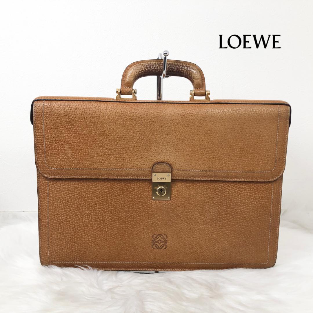 LOEWE ロエベ レザー アナグラム ビジネスバッグ ハンドバッグ-