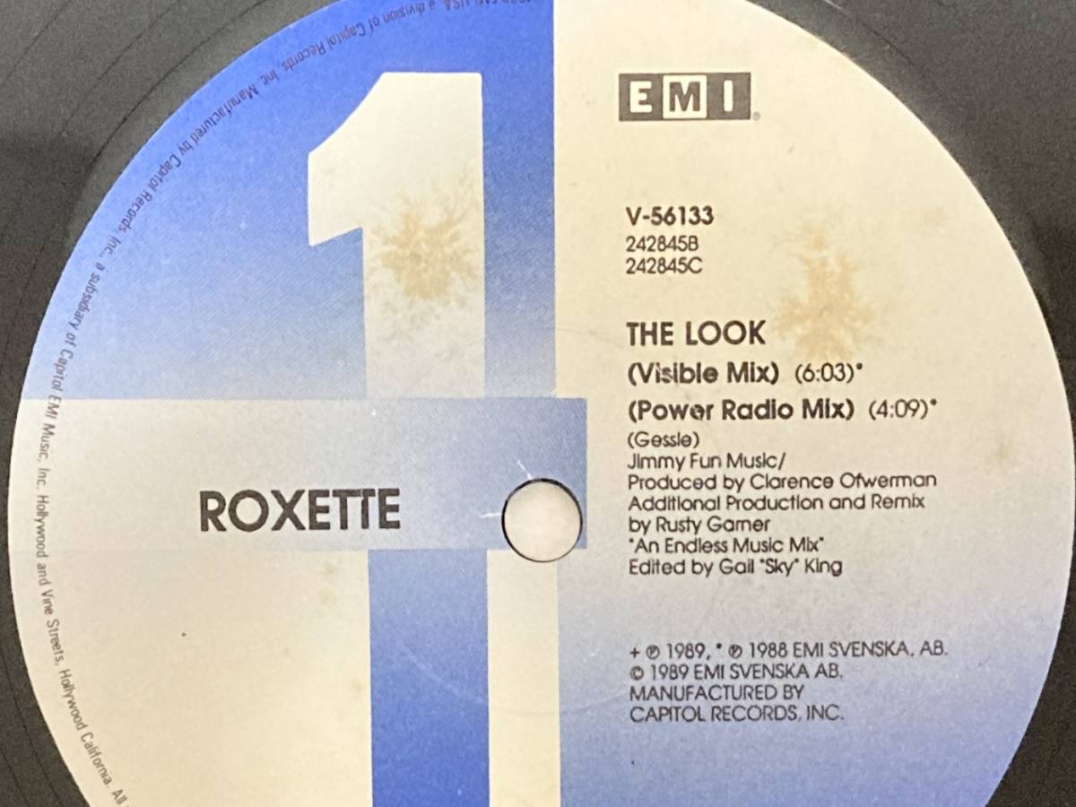 【80's】Roxette / The Look （1989、12 Inch Maxi-Single、US盤、Gail "Sky" King、Rusty Garner）_画像3