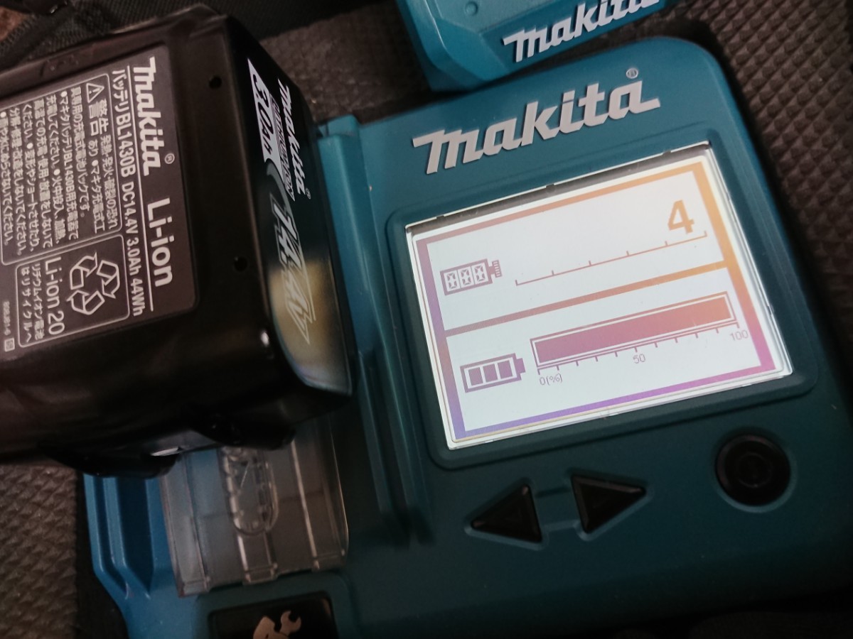 6647 送料520円 マキタ 14.4v 純正品 リチウムイオンバッテリ BL1430B ヒコーキ 雪マーク makita Li-ion バッテリー 電動工具_画像7