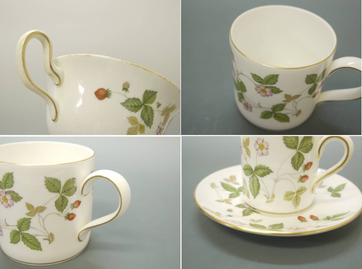 a77【15点まとめ売り】ウェッジウッド WEDGWOOD ワイルドストロベリー WILD STRAWBERRY イチゴ 金彩 カップ＆ソーサー/デミダス/マグカップ_画像6