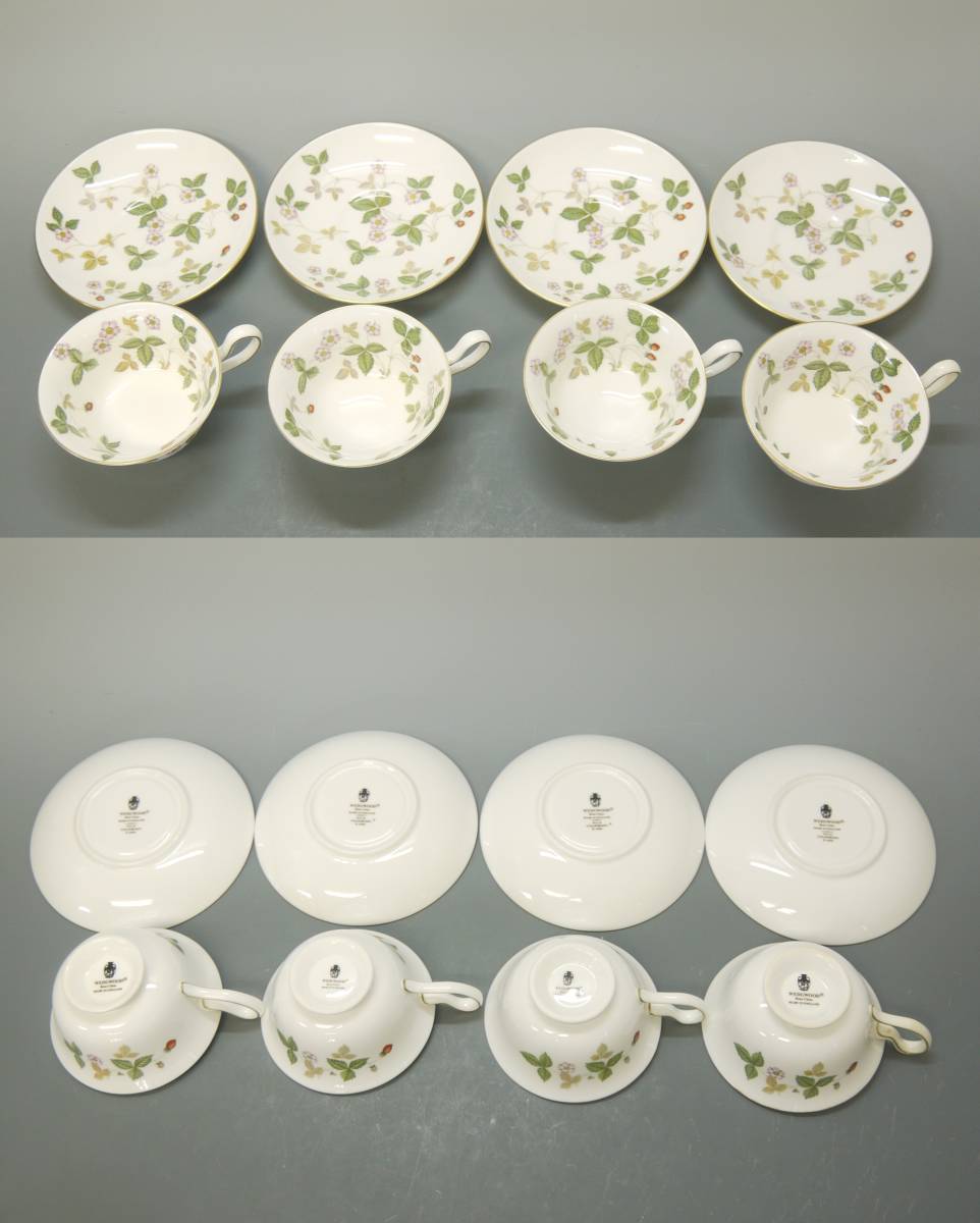 a77【15点まとめ売り】ウェッジウッド WEDGWOOD ワイルドストロベリー WILD STRAWBERRY イチゴ 金彩 カップ＆ソーサー/デミダス/マグカップ_画像2