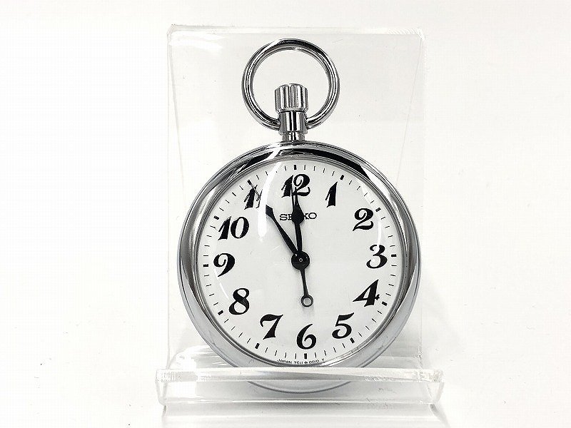 セイコー SEIKO 懐中時計 鉄道時計 クォーツ式 シルバー系・文字盤/ホワイト 7011-0010