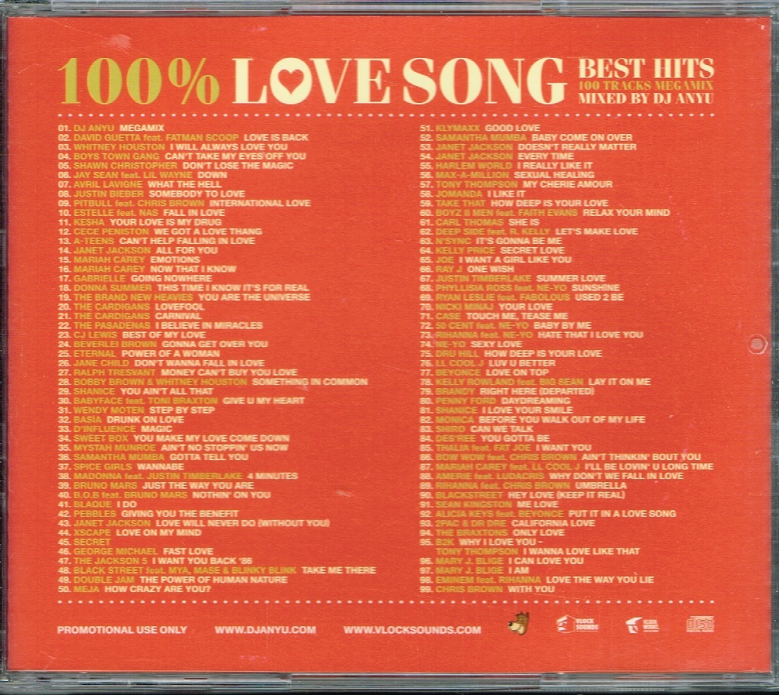 DJ ANYU【100% Lovesong Best Hits】★CD_画像2